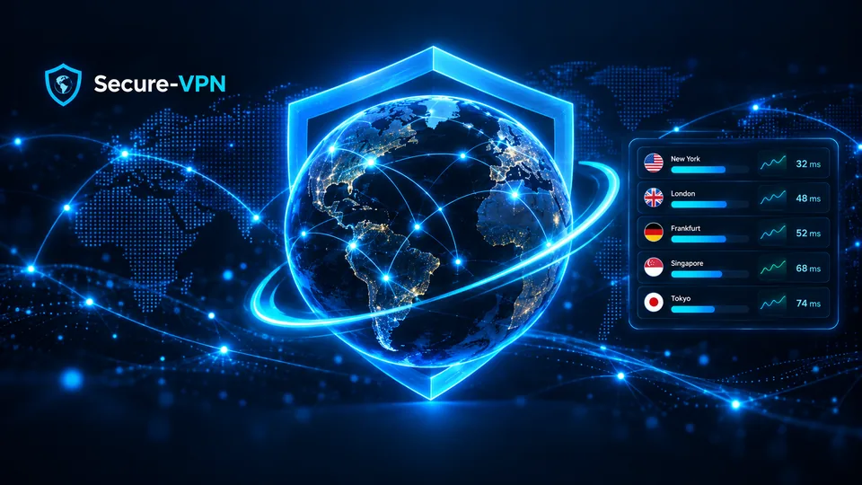 Secure-VPN global benchmark network visualization